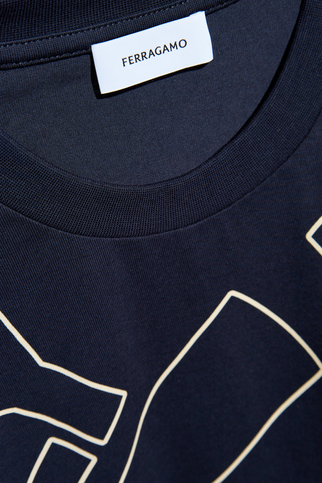 shirt with logo FERRAGAMO - Navy blue T